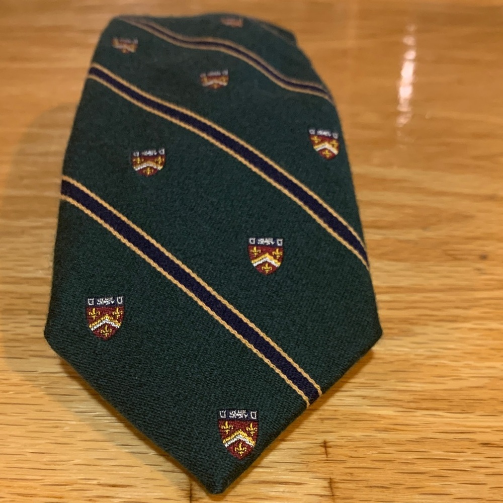 Polo by Ralph Lauren Dark Green Tie with Crest and Stripe